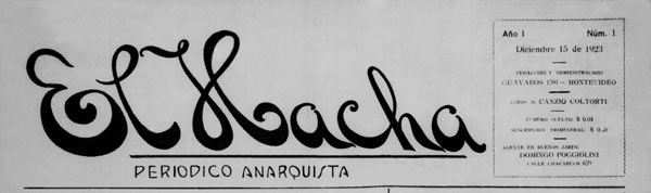 journal "El Hacha" n1 de 1923