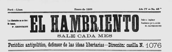 journal " El Hambriento" de 1910