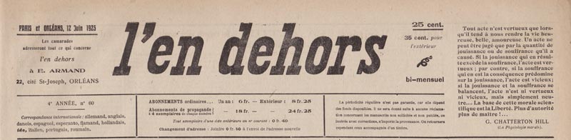 journa l'en dehors n°60 de 1925