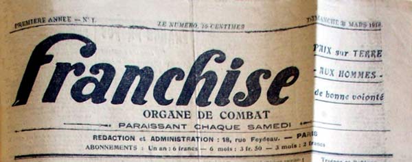 journal " Franchise " n°1