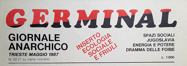 Journal "Germinal" du Trieste n52 de mai 1987