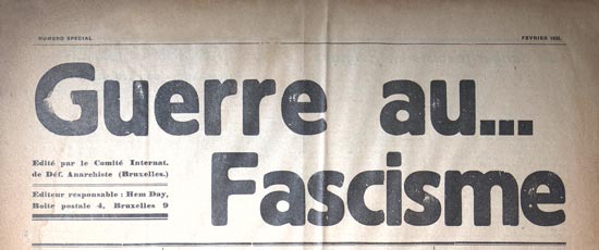 journal Guerre au fascisme