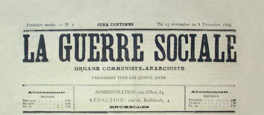 journal belge "La Guerre Sociale"