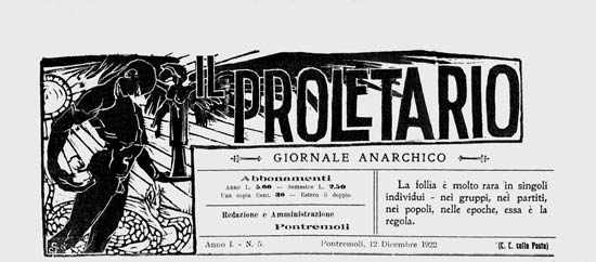 journal Il Proletariado  de 1922