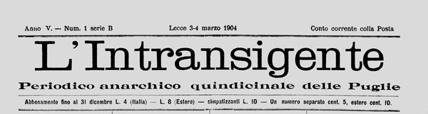 journal "L'Intransigente " N1 de 1903
