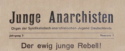 journal allemand junge anarchisten