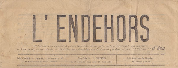 journal "L'Endehors" n° 57