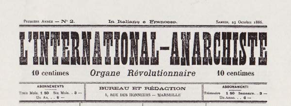 Journal l'Internationale Anarchiste n&deg;2 du 23 octobre 1886