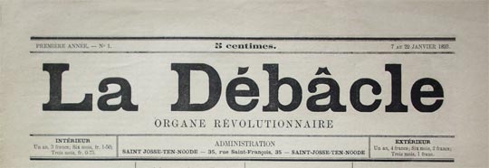 journal belge "La Débacle"