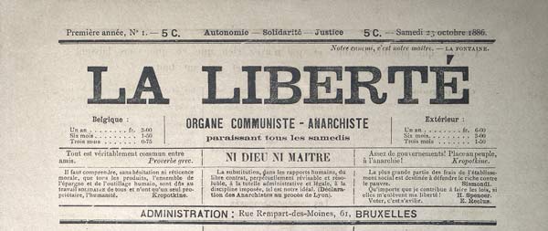 journal "La Liberté" N1 1886