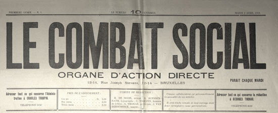 journal "Le Combat Social" de 1912