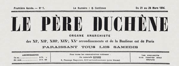 journal "Le P&egrave;re Duch&ecirc;ne" n1 du  21 mars 1896