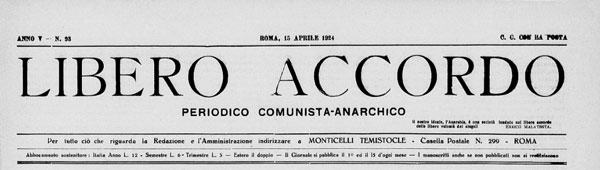journal Libero Accordo n93 de 1924