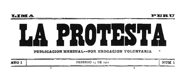 journal "La Protesta" de Lima n° 1