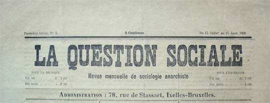 journal belge "La Question sociale"