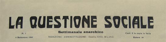 la questione sociale en 1909