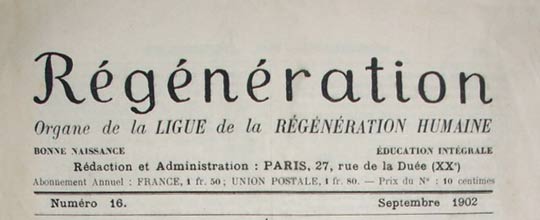 journal "Régénération"