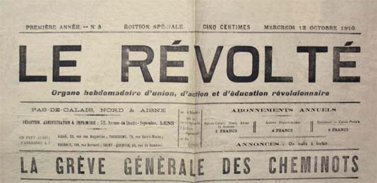 journal "Le Révolté" de Lens