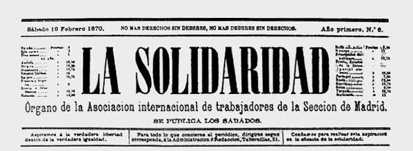 journal "La Solidaridad" de 1870