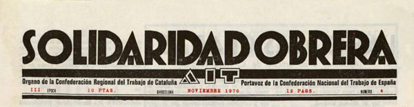 journal "Solidaridad Obrera" de 1976