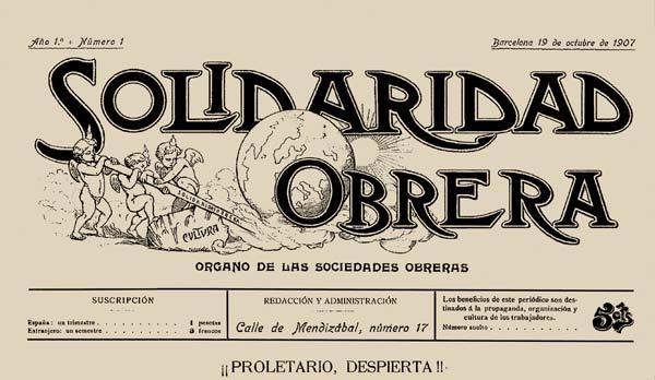 journal "Solidaridad Obrera" n1 de 1907