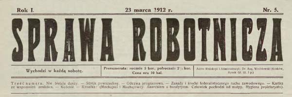 journal polonais "Srpawa Rototincza" n° 5 - 1912