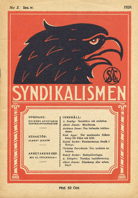 journal "Syndikalismen" n2 de 1929