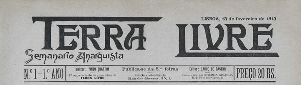journal Terra Livre Lisbonne 1913
