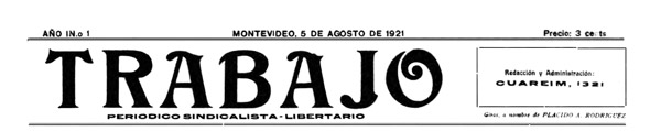 journal "Trabajo" n1 de 1921
