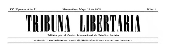 journal Tribuna Libertaria N1 de 1907