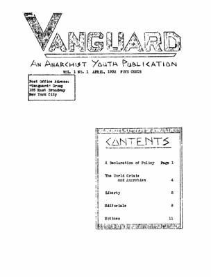 journa "Vanguard" n°1 avril 1932