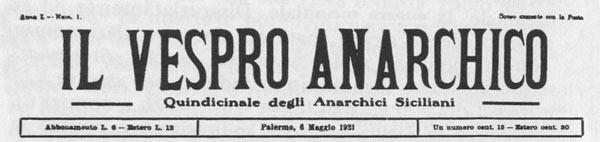 journal "Il Vespro Anarchico"