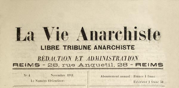 journal "La Vie Anarchiste" n4